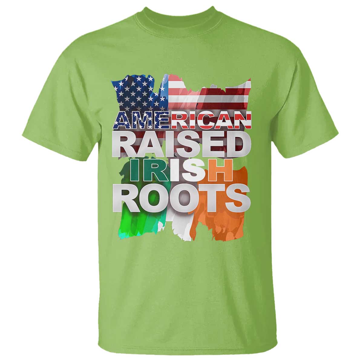 Irish American T Shirt American Raised Irish Roots St Patrick's Day