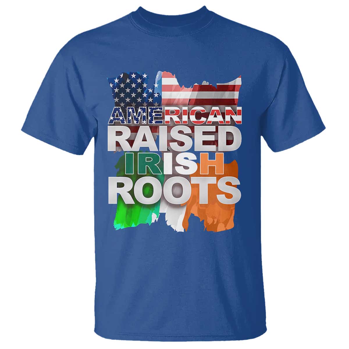 Irish American T Shirt American Raised Irish Roots St Patrick's Day