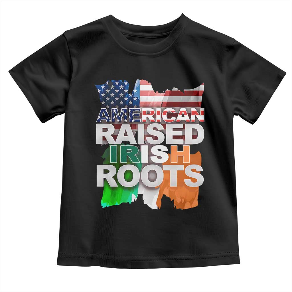 Irish American Toddler T Shirt American Raised Irish Roots St Patrick's Day