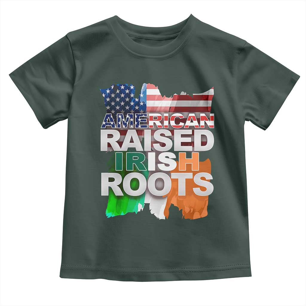 Irish American Toddler T Shirt American Raised Irish Roots St Patrick's Day