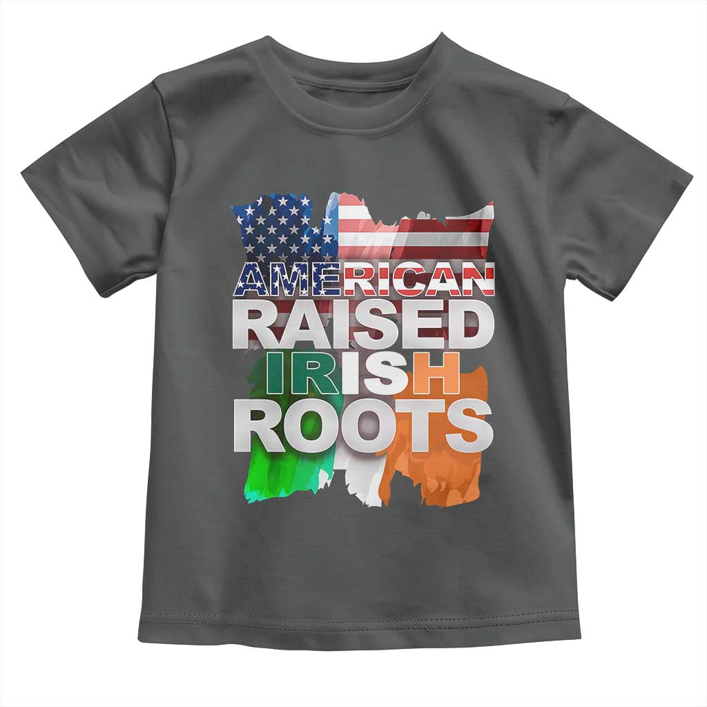 Irish American Toddler T Shirt American Raised Irish Roots St Patrick's Day
