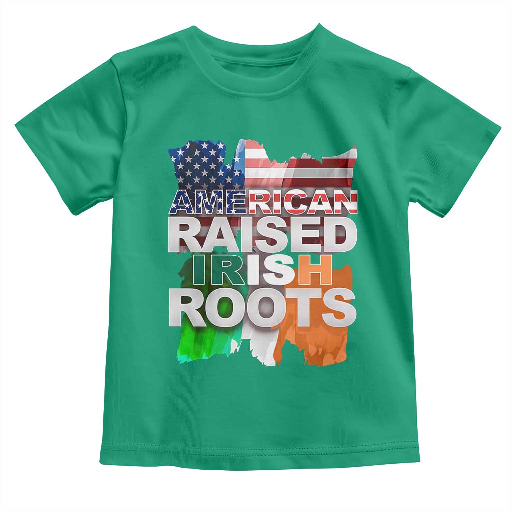 Irish American Toddler T Shirt American Raised Irish Roots St Patrick's Day