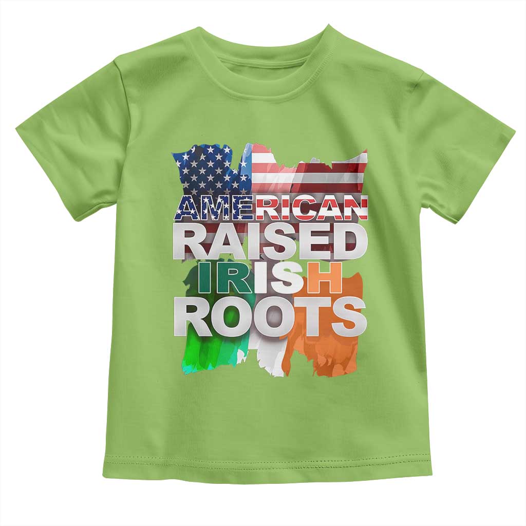 Irish American Toddler T Shirt American Raised Irish Roots St Patrick's Day