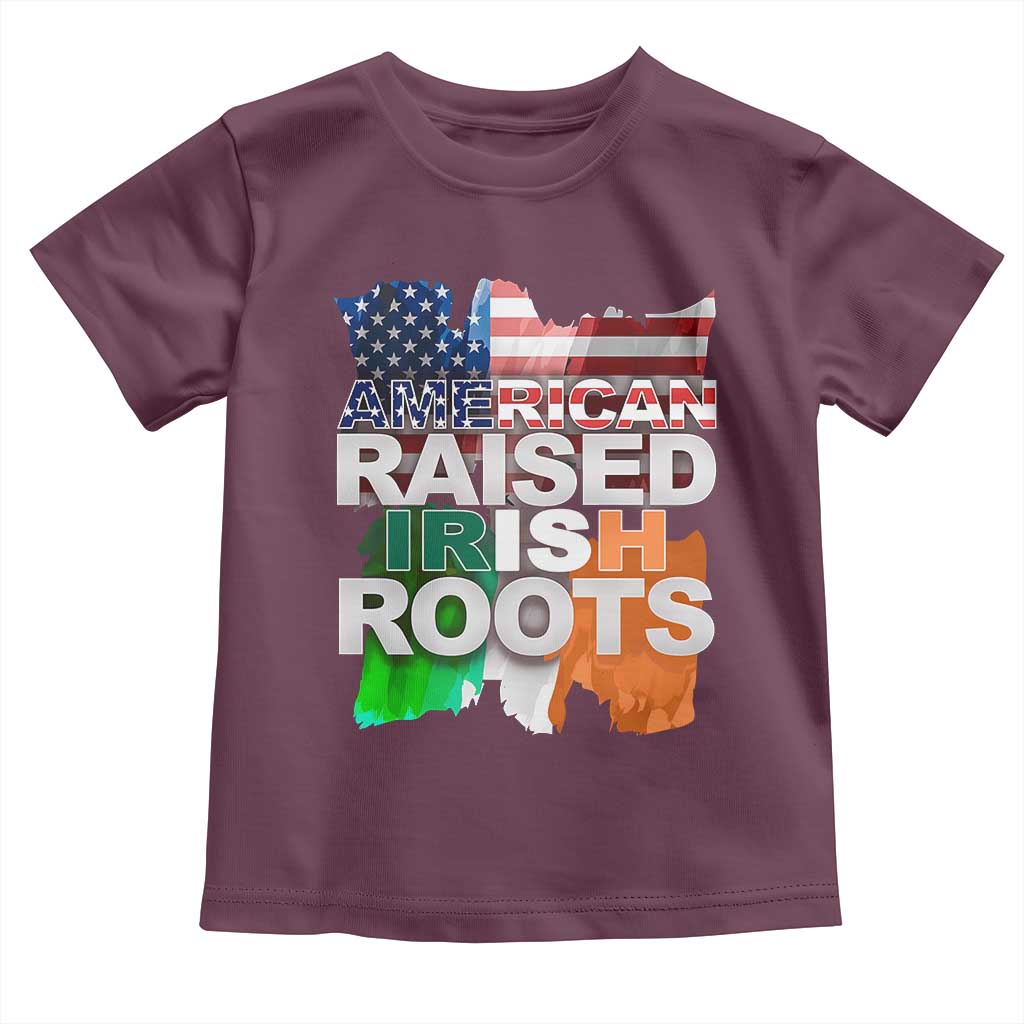 Irish American Toddler T Shirt American Raised Irish Roots St Patrick's Day