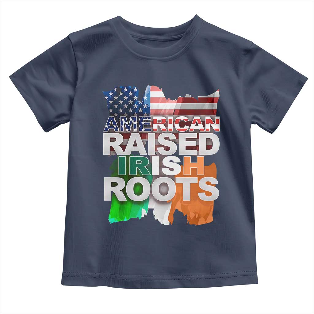 Irish American Toddler T Shirt American Raised Irish Roots St Patrick's Day