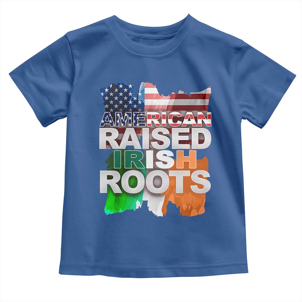 Irish American Toddler T Shirt American Raised Irish Roots St Patrick's Day