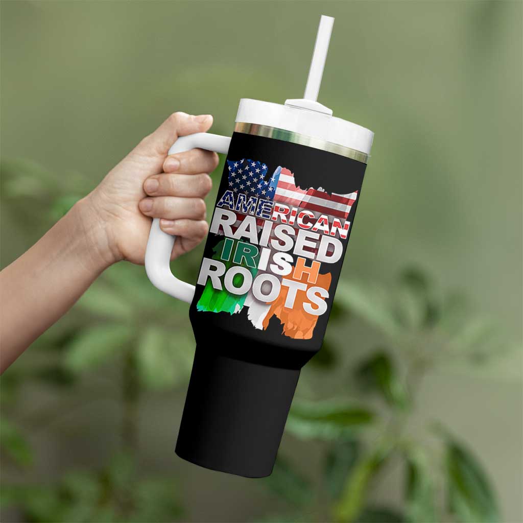 Irish American Tumbler With Handle American Raised Irish Roots St Patrick's Day