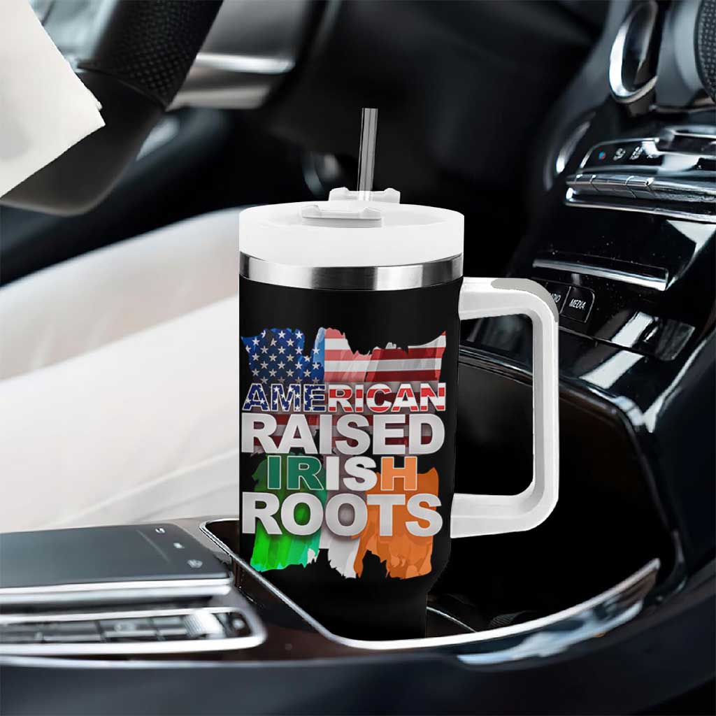 Irish American Tumbler With Handle American Raised Irish Roots St Patrick's Day