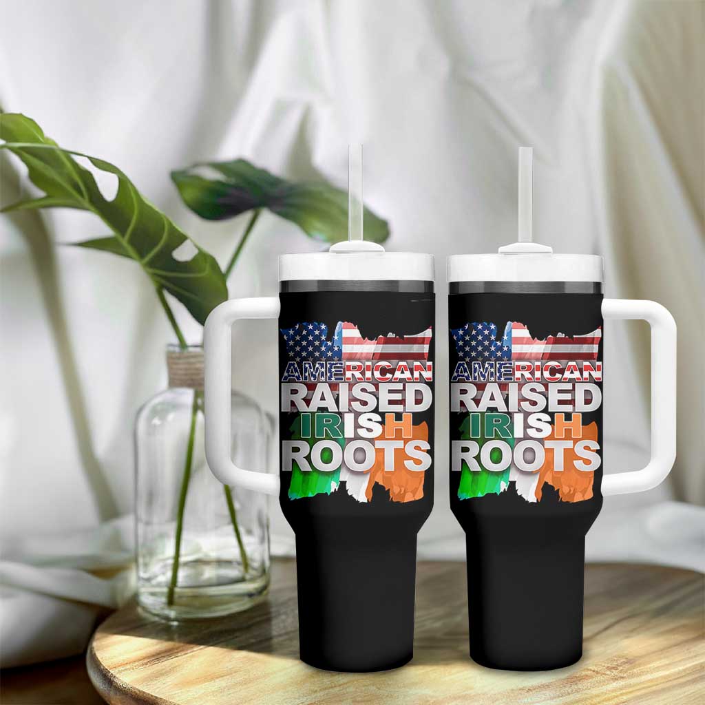 Irish American Tumbler With Handle American Raised Irish Roots St Patrick's Day