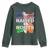 Irish American Youth Sweatshirt American Raised Irish Roots St Patrick's Day