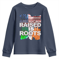 Irish American Youth Sweatshirt American Raised Irish Roots St Patrick's Day