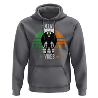 Funny St Patrick's Day Mothman Hoodie Lurky Vibes Shamrock Retro Ireland Flag