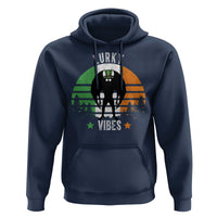 Funny St Patrick's Day Mothman Hoodie Lurky Vibes Shamrock Retro Ireland Flag