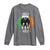 Funny St Patrick's Day Mothman Long Sleeve Shirt Lurky Vibes Shamrock Retro Ireland Flag