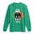 Funny St Patrick's Day Mothman Long Sleeve Shirt Lurky Vibes Shamrock Retro Ireland Flag