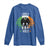 Funny St Patrick's Day Mothman Long Sleeve Shirt Lurky Vibes Shamrock Retro Ireland Flag