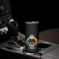 Funny St Patrick's Day Mothman Skinny Tumbler Lurky Vibes Shamrock Retro Ireland Flag