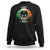 Funny St Patrick's Day Mothman Sweatshirt Lurky Vibes Shamrock Retro Ireland Flag