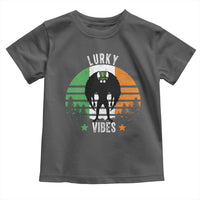 Funny St Patrick's Day Mothman Toddler T Shirt Lurky Vibes Shamrock Retro Ireland Flag