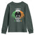 Funny St Patrick's Day Mothman Youth Sweatshirt Lurky Vibes Shamrock Retro Ireland Flag