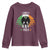 Funny St Patrick's Day Mothman Youth Sweatshirt Lurky Vibes Shamrock Retro Ireland Flag