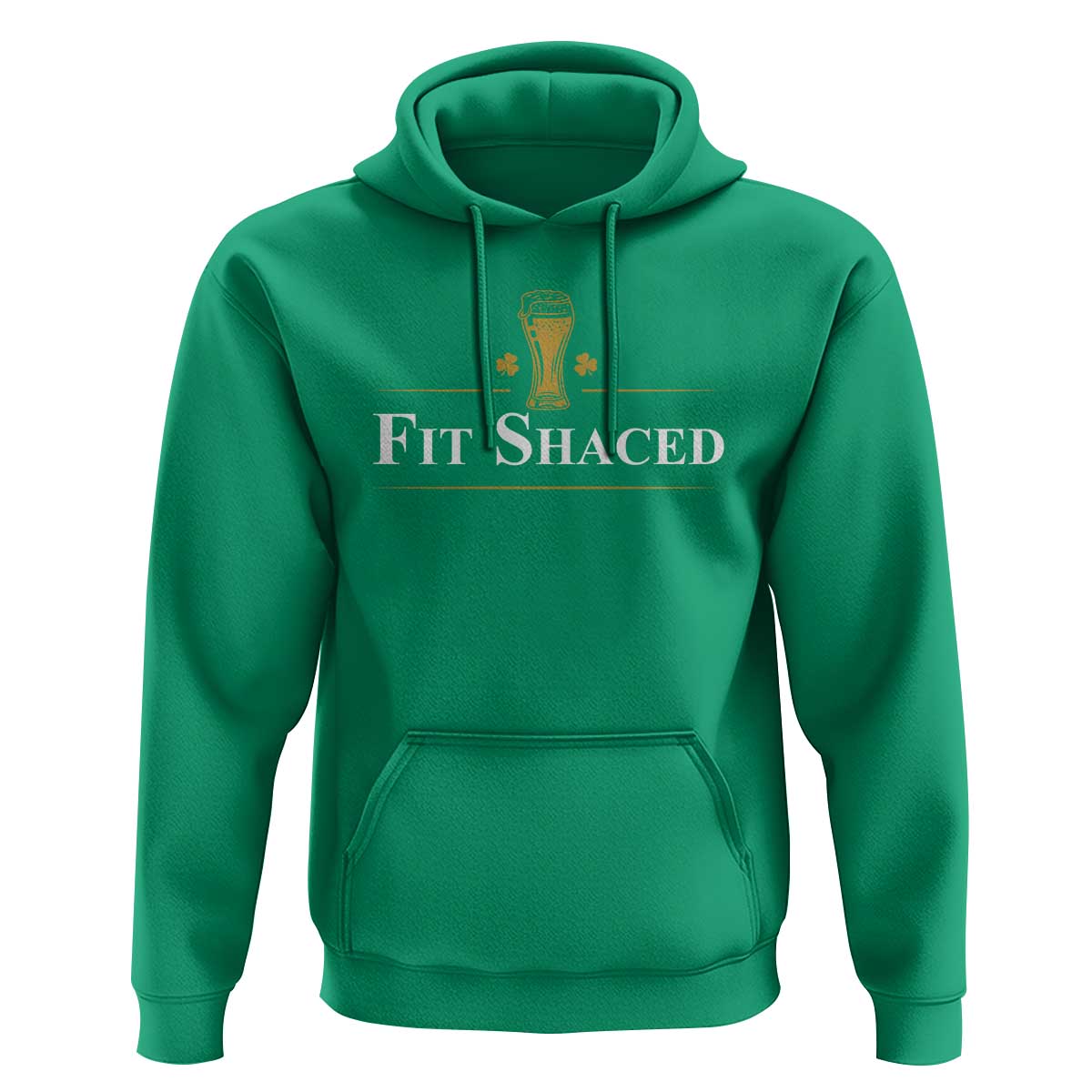 Funny St Patrick's Day Irish Beer Drinking Hoodie Fit Shaced Shamrock