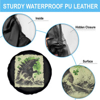 Funny St Patrick's Day Japanese Giant Monster Spare Tire Cover Vintage Shamrock Tsunami