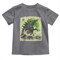 Funny St Patrick's Day Japanese Giant Monster Toddler T Shirt Vintage Shamrock Tsunami