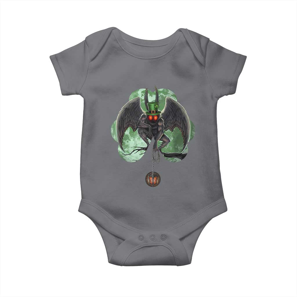 Funny St Patrick's Day Mothman Cryptid Creature Shamrock Baby Onesie