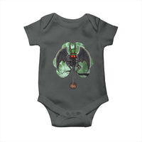 Funny St Patrick's Day Mothman Cryptid Creature Shamrock Baby Onesie