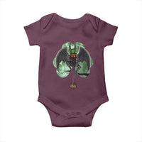 Funny St Patrick's Day Mothman Cryptid Creature Shamrock Baby Onesie
