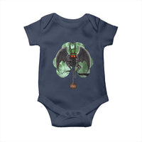 Funny St Patrick's Day Mothman Cryptid Creature Shamrock Baby Onesie
