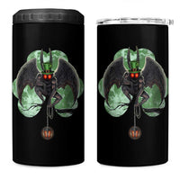 Funny St Patrick's Day Mothman Cryptid Creature Shamrock 4 in 1 Can Cooler Tumbler
