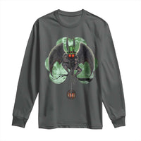 Funny St Patrick's Day Mothman Cryptid Creature Shamrock Long Sleeve Shirt