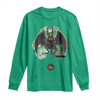 Funny St Patrick's Day Mothman Cryptid Creature Shamrock Long Sleeve Shirt