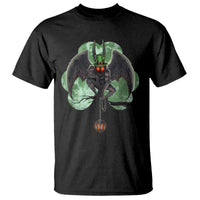 Funny St Patrick's Day Mothman Cryptid Creature Shamrock T Shirt