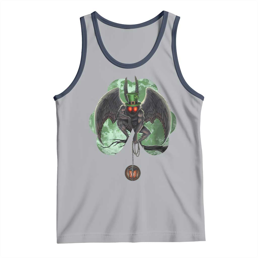 Funny St Patrick's Day Mothman Cryptid Creature Shamrock Tank Top