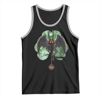 Funny St Patrick's Day Mothman Cryptid Creature Shamrock Tank Top