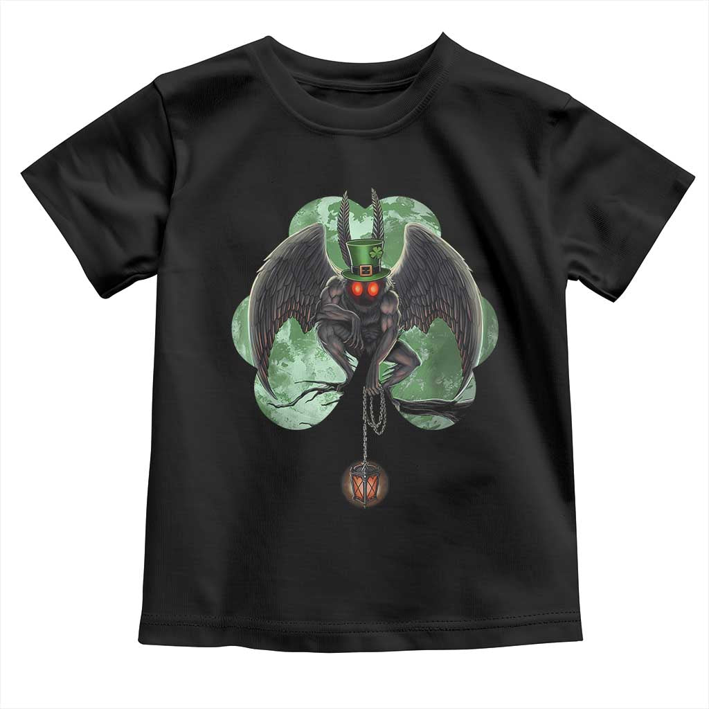Funny St Patrick's Day Mothman Cryptid Creature Shamrock Toddler T Shirt