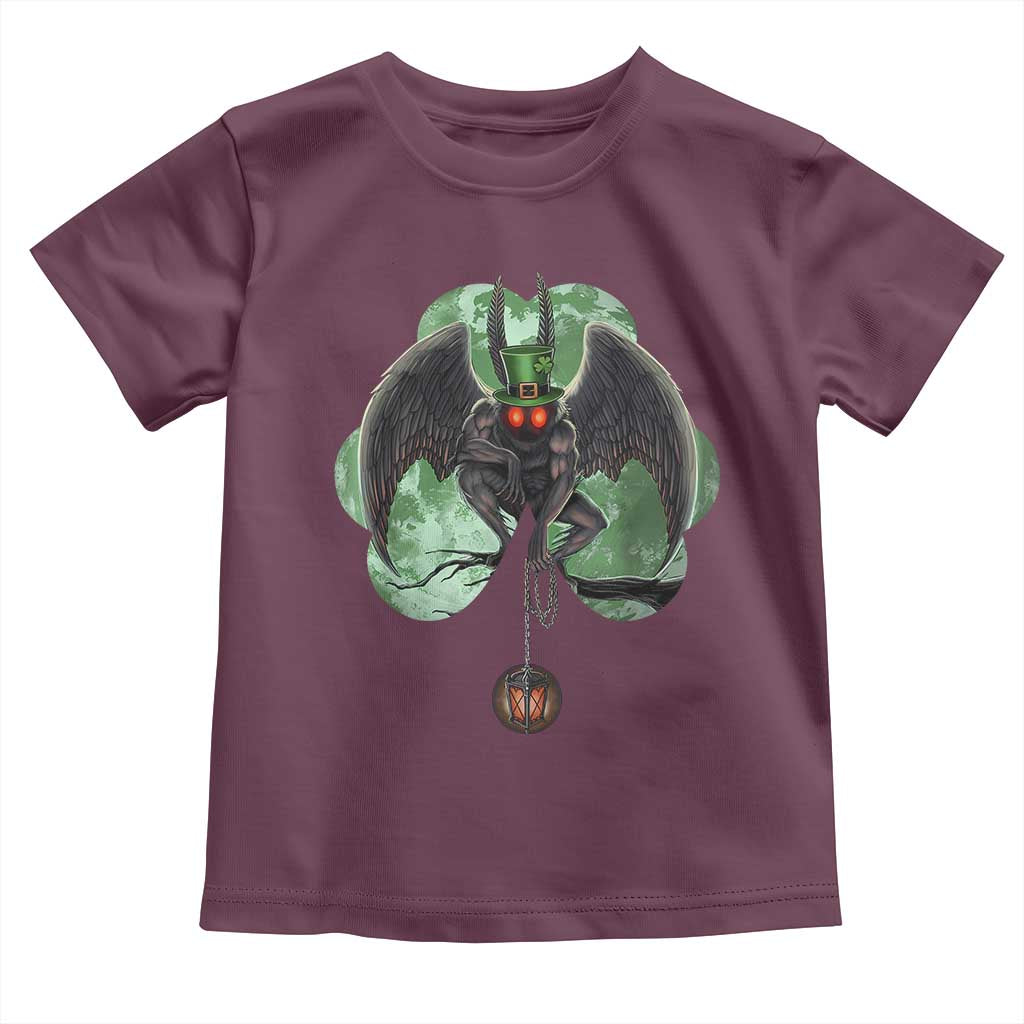 Funny St Patrick's Day Mothman Cryptid Creature Shamrock Toddler T Shirt