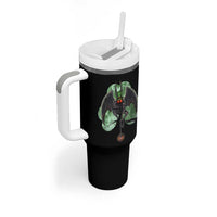 Funny St Patrick's Day Mothman Cryptid Creature Shamrock Tumbler With Handle