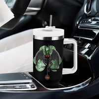 Funny St Patrick's Day Mothman Cryptid Creature Shamrock Tumbler With Handle