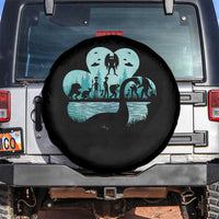 Funny Cryptid St Patrick's Day Spare Tire Cover Bigfoot Mothman Aliens Shamrock