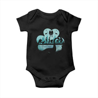 Funny Cryptid St Patrick's Day Baby Onesie Bigfoot Mothman Aliens Shamrock