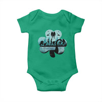 Funny Cryptid St Patrick's Day Baby Onesie Bigfoot Mothman Aliens Shamrock