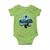 Funny Cryptid St Patrick's Day Baby Onesie Bigfoot Mothman Aliens Shamrock