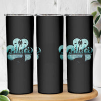 Funny Cryptid St Patrick's Day Skinny Tumbler Bigfoot Mothman Aliens Shamrock