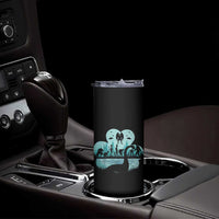 Funny Cryptid St Patrick's Day Skinny Tumbler Bigfoot Mothman Aliens Shamrock
