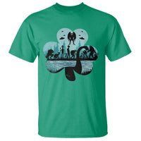 Funny Cryptid St Patrick's Day T Shirt Bigfoot Mothman Aliens Shamrock
