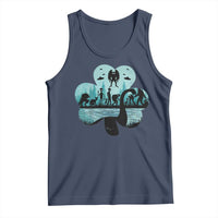 Funny Cryptid St Patrick's Day Tank Top Bigfoot Mothman Aliens Shamrock
